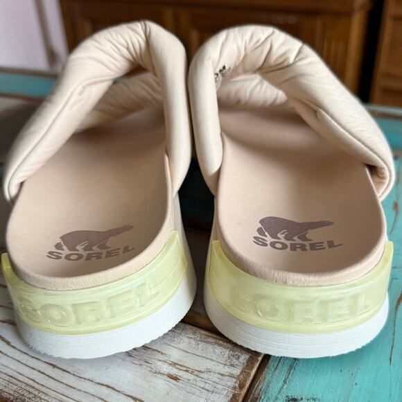Sorel twist Viibe sandals puffy cushioned platform slip on sandal women's 9 - Picture 6 of 16